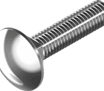 Flachrundschrauben mit Vierkantansatz, Vollgewinde DIN 603