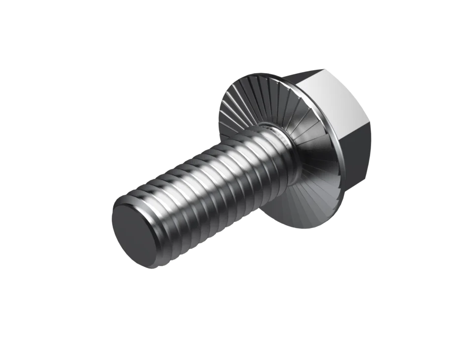 Sechskantschrauben mit Flansch und Sperrverzahnung ~DIN 6921