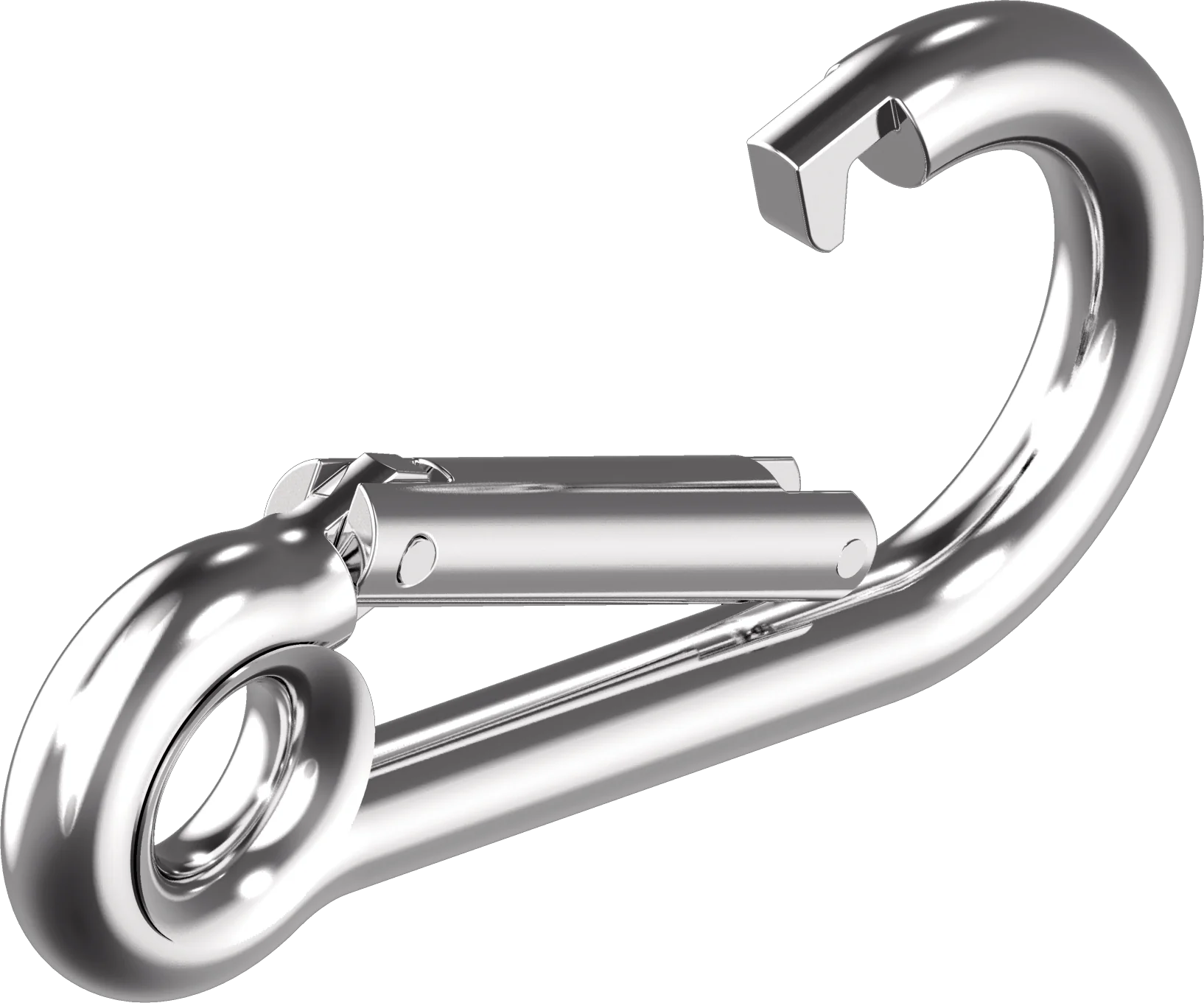 Karabinerhaken mit Kausche + Spezialverschluss