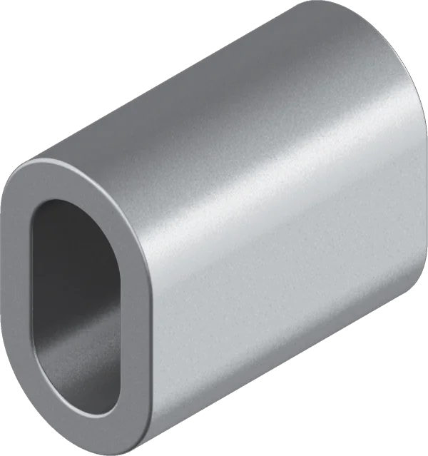 Oval-Pressklemmen Kupfer vernickelt